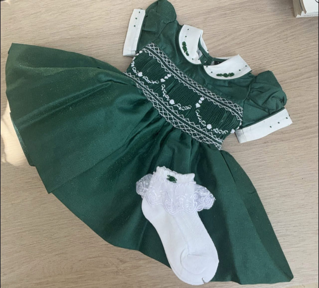 Dark green autumn / winter dress
