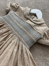 Load image into Gallery viewer, Tan &amp; blue pearl dress
