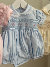 Load image into Gallery viewer, Blue bubble romper
