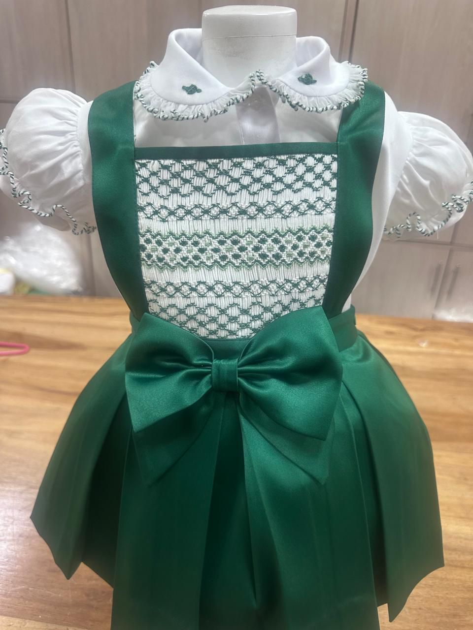 Dark green pinafore