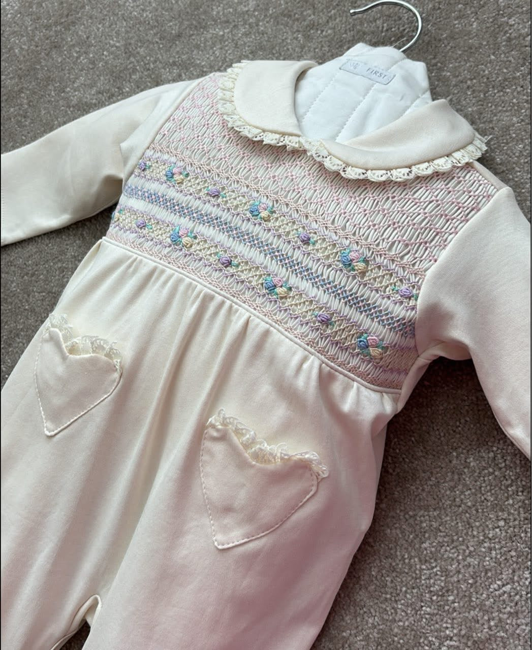 Cream pastel Babygrow