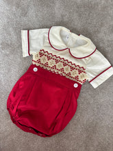 Load image into Gallery viewer, Red gold boy suit
