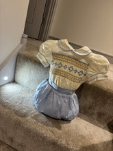 Load image into Gallery viewer, Blue &amp; cream boys suit
