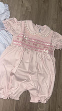 Load image into Gallery viewer, Pink ribbon pima romper
