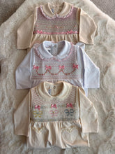 Load image into Gallery viewer, Tan &amp; Pink Baby Grow
