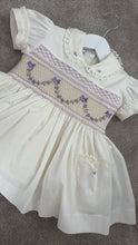 Load image into Gallery viewer, Cream with lilac garland dress

