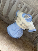 Load image into Gallery viewer, Blue &amp; cream suit
