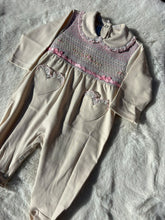 Load image into Gallery viewer, Tan &amp; Pink Baby Grow
