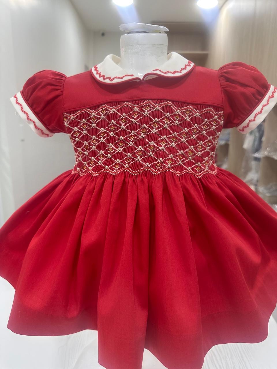 Luxe red silk Christmas dress