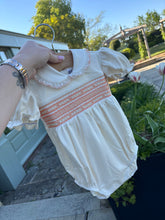 Load image into Gallery viewer, Cream / peach romper
