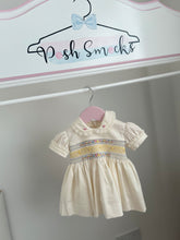 Load image into Gallery viewer, Cream pastel smock dress
