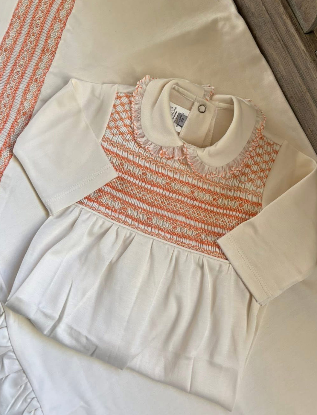Cream peach Babygrow