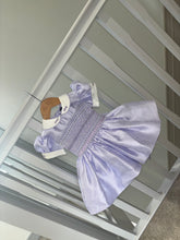 Load image into Gallery viewer, Lilac ribbon smock dress
