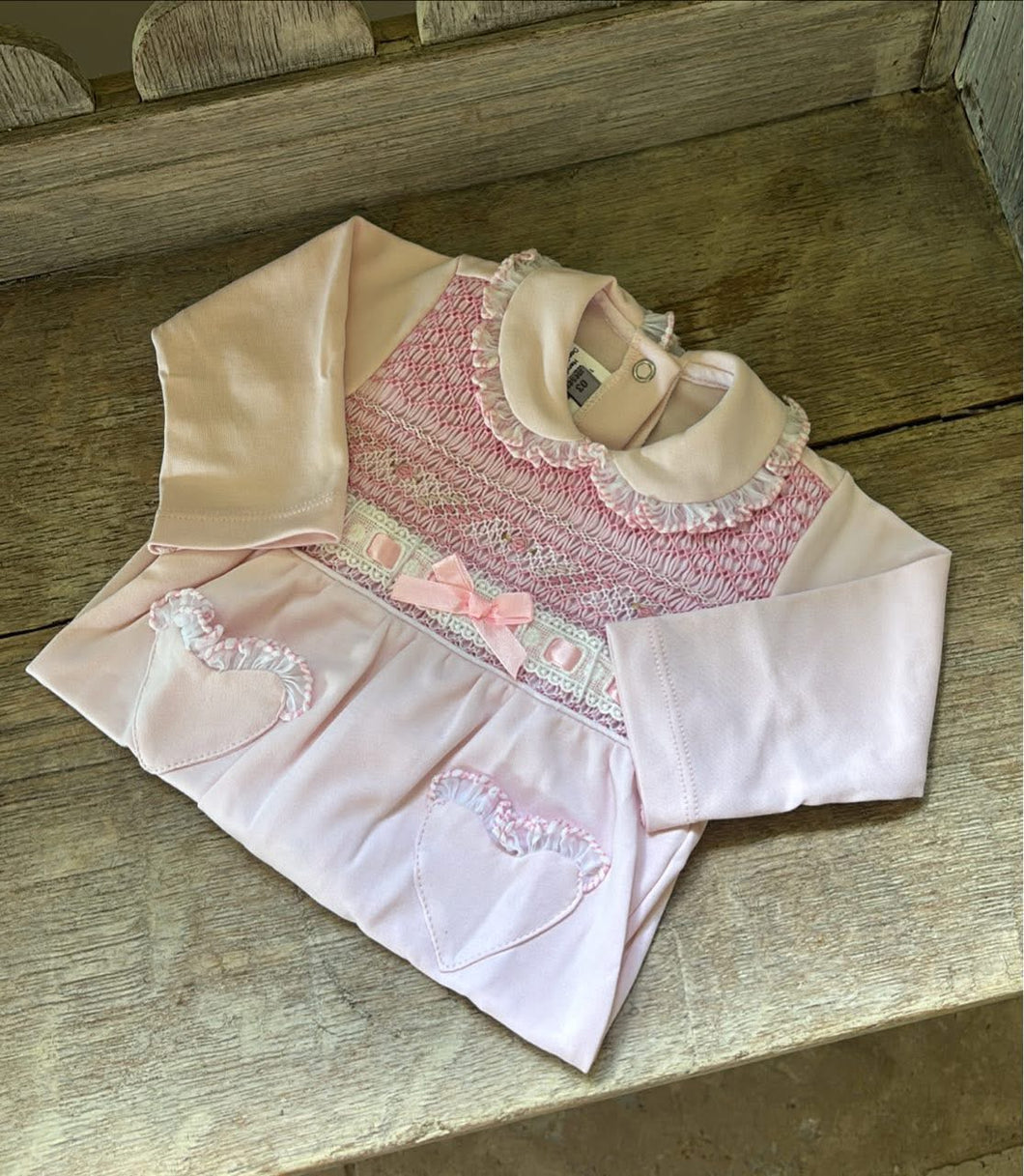 Pink ribbon with bow Babygrow